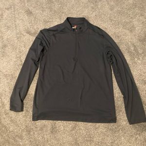 Hanes Sport 1/4 zip running shirt with reflective tag